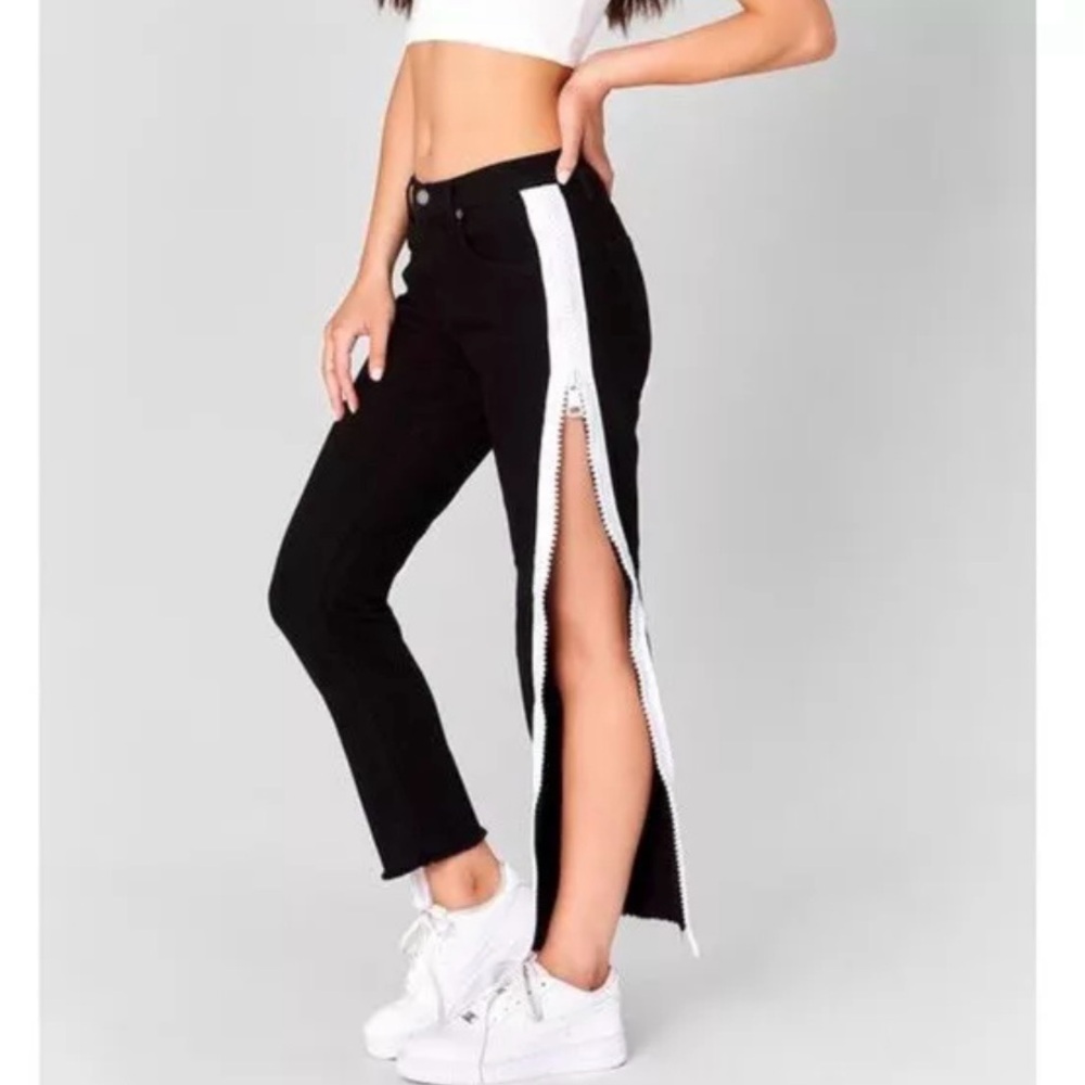 LF Store Carmar Mia Black Side Zipper Jeans